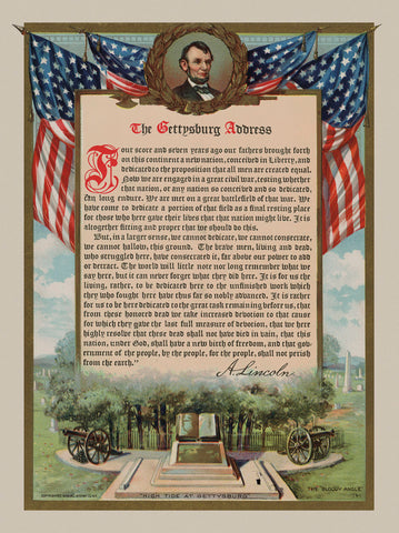 The Gettysburg Address -  Vintage Reproduction - McGaw Graphics