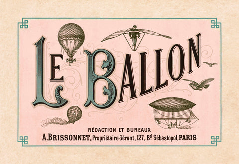 Le Ballon, ca. 1883 -  Vintage Reproduction - McGaw Graphics