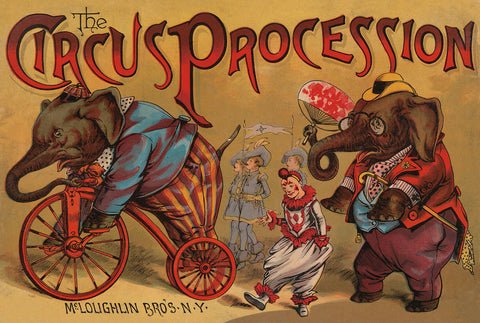 The Circus Procession, 1888 -  Vintage Reproduction - McGaw Graphics