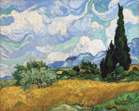 Wheat Field with Cypresses, 1889 -  Vincent van Gogh - McGaw Graphics