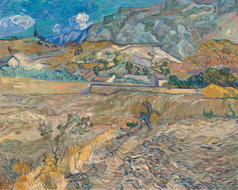 Landscape at Saint-Re_my (Enclosed Field with Peasant), 1889 -  Vincent van Gogh - McGaw Graphics