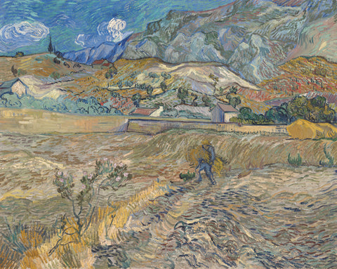 Landscape at Saint-Rémy (Enclosed Field with Peasant), 1889 -  Vincent van Gogh - McGaw Graphics
