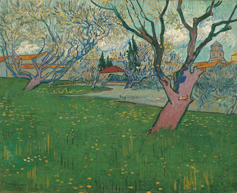 Orchards in Blossom, view of Arles, 1889 -  Vincent van Gogh - McGaw Graphics