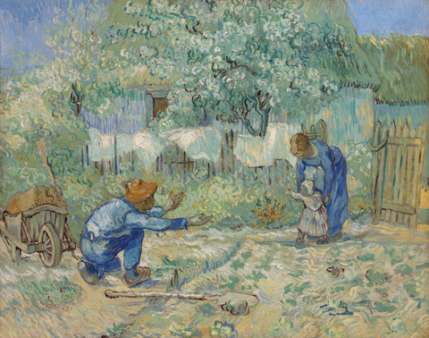 First Steps - After Millet, 1890 -  Vincent van Gogh - McGaw Graphics