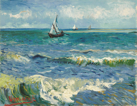 The Sea at Les Saintes-Maries-de-la-Mer, 1888 -  Vincent van Gogh - McGaw Graphics