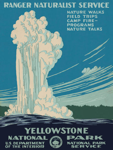 Yellowstone National Park -  Vintage Reproduction - McGaw Graphics