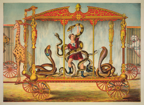 The Snake Wagon -  Vintage Reproduction - McGaw Graphics