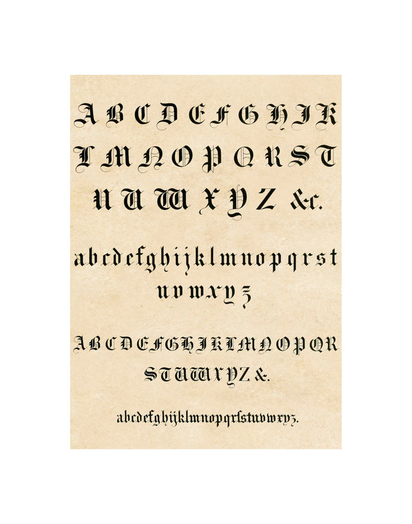 Old English Script Writing