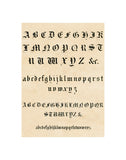 Old English Text Alphabet -  Vintage Reproduction - McGaw Graphics