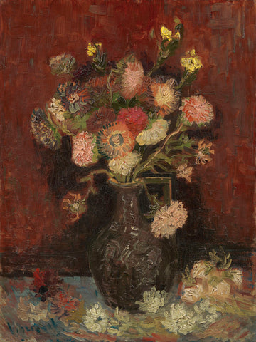 Vase with Chinese Asters and Gladioli, 1886 -  Vincent van Gogh - McGaw Graphics