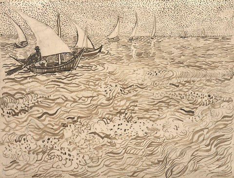 Boats at Saintes-Maries, 1888 -  Vincent van Gogh - McGaw Graphics