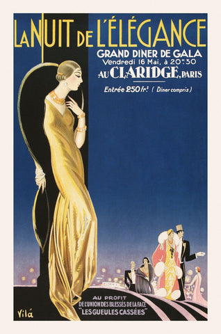 La Nuit de L'Elegance -  Vintage Posters - McGaw Graphics