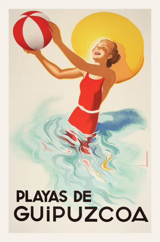 Playas de Guipuzcoa -  Vintage Posters - McGaw Graphics