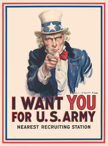 Uncle Sam: I Want You for U.S. Army -  Vintage Reproduction - McGaw Graphics