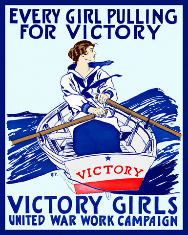 Every Girl Pulling for Victory -  Vintage Reproduction - McGaw Graphics