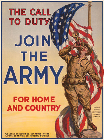 The Call to Duty, Join the Army -  Vintage Reproduction - McGaw Graphics