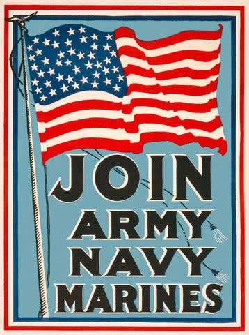Join Army, Navy, Marines -  Vintage Reproduction - McGaw Graphics