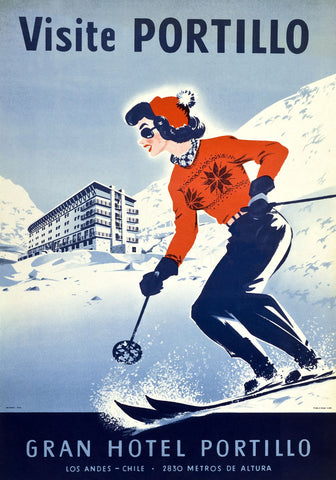 Visite Portillo - Ski -  Vintage Sophie - McGaw Graphics