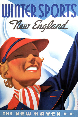 Winter Sports - New England -  Vintage Sophie - McGaw Graphics