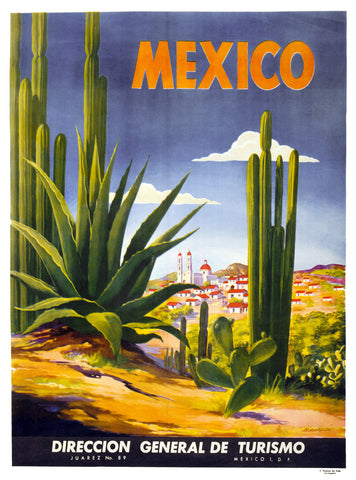 Mexico - Cactus Landscape -  Vintage Sophie - McGaw Graphics