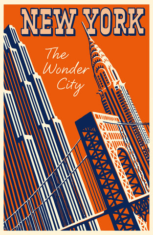 New York - The Wonder City -  Vintage Sophie - McGaw Graphics