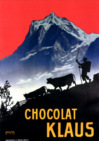 Chocolat Klaus Mountains Switzerland, 1910 -  Vintage Sophie - McGaw Graphics