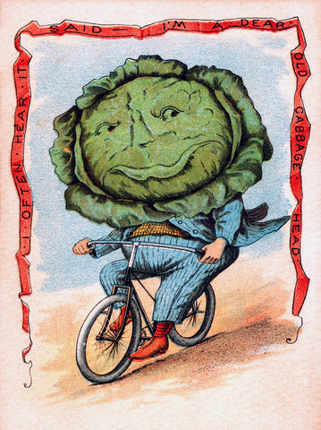 Cabbage on Bike -  Vintage Sophie - McGaw Graphics
