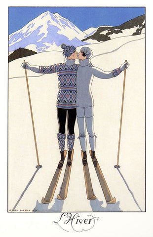 Kissing Ski -  Vintage Sophie - McGaw Graphics