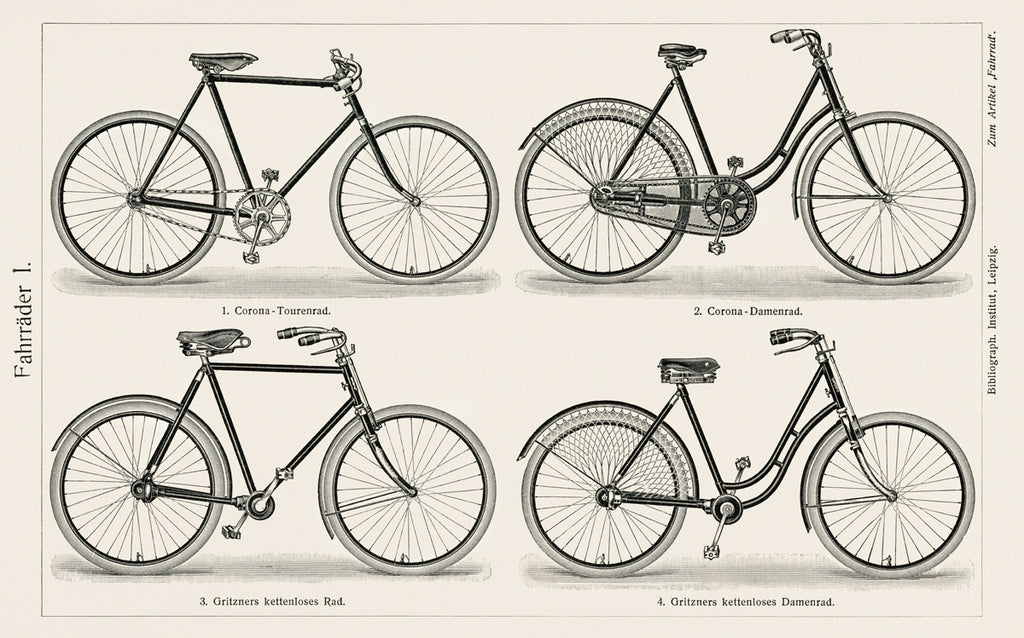 damenfahrrad leipzig Bicycles (Fahrrader 1), 1894 10x16 image on 14x20 Giclée Paper