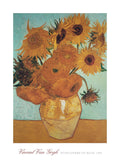 Sunflowers on Blue, 1888 -  Vincent van Gogh - McGaw Graphics