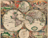 World Map 1689 -  Vintage Reproduction - McGaw Graphics