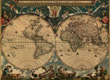 World Map 1664 -  Vintage Reproduction - McGaw Graphics