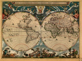 World Map 1664 -  Vintage Reproduction - McGaw Graphics
