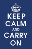 Keep Calm (navy) -  Vintage Reproduction - McGaw Graphics