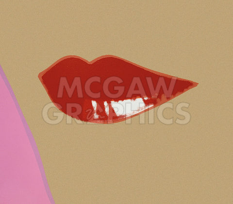 1 page from Lips Book, c. 1975 -  Andy Warhol - McGaw Graphics