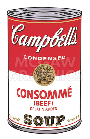 Campbell's Soup I:  Consomme, 1968 -  Andy Warhol - McGaw Graphics