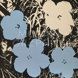 Flowers, 1965 (3 blue, 1 ivory) -  Andy Warhol - McGaw Graphics