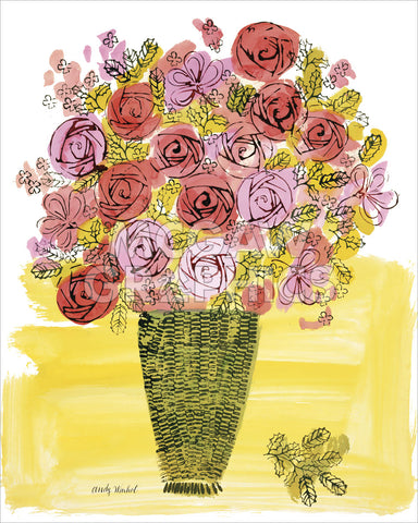 (Stamped) Basket of Flowers, 1958 -  Andy Warhol - McGaw Graphics