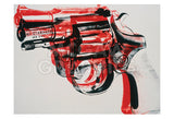 Gun, c. 1981-82 (black and red on white) -  Andy Warhol - McGaw Graphics