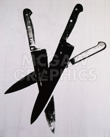 Knives, c.1981-82 (three black) -  Andy Warhol - McGaw Graphics