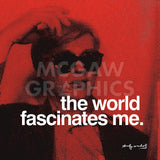 The world fascinates me -  Andy Warhol - McGaw Graphics