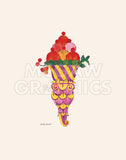 Ice Cream Dessert, c. 1959 (fancy red) -  Andy Warhol - McGaw Graphics