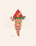 Ice Cream Dessert, c. 1959 (fancy red) -  Andy Warhol - McGaw Graphics