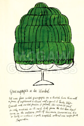 Wild Raspberries by Andy Warhol and Suzie Frankfurt, 1959  (green) -  Andy Warhol - McGaw Graphics