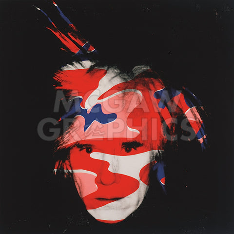 Self-Portrait, 1986 (red, white and blue camo) -  Andy Warhol - McGaw Graphics