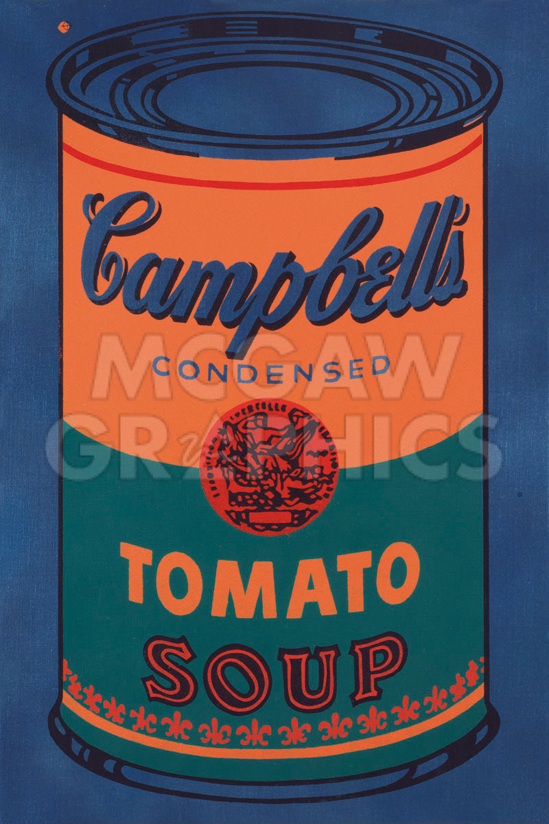 Colored Campbell's Soup Can, 1965 (blue & orange) | McGaw Graphics