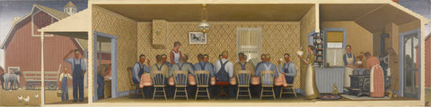 Dinner for Threshers, 1934 -  Grant Wood - McGaw Graphics