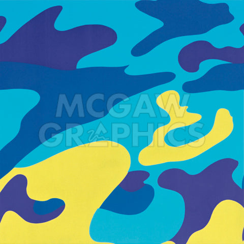 Camouflage, 1987 (blue, yellow) -  Andy Warhol - McGaw Graphics