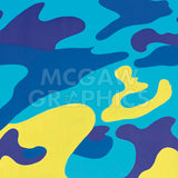 Camouflage, 1987 (blue, yellow) -  Andy Warhol - McGaw Graphics