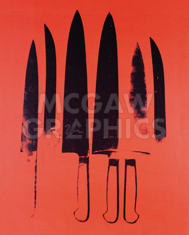 Knives, c. 1981-82 (Red) -  Andy Warhol - McGaw Graphics